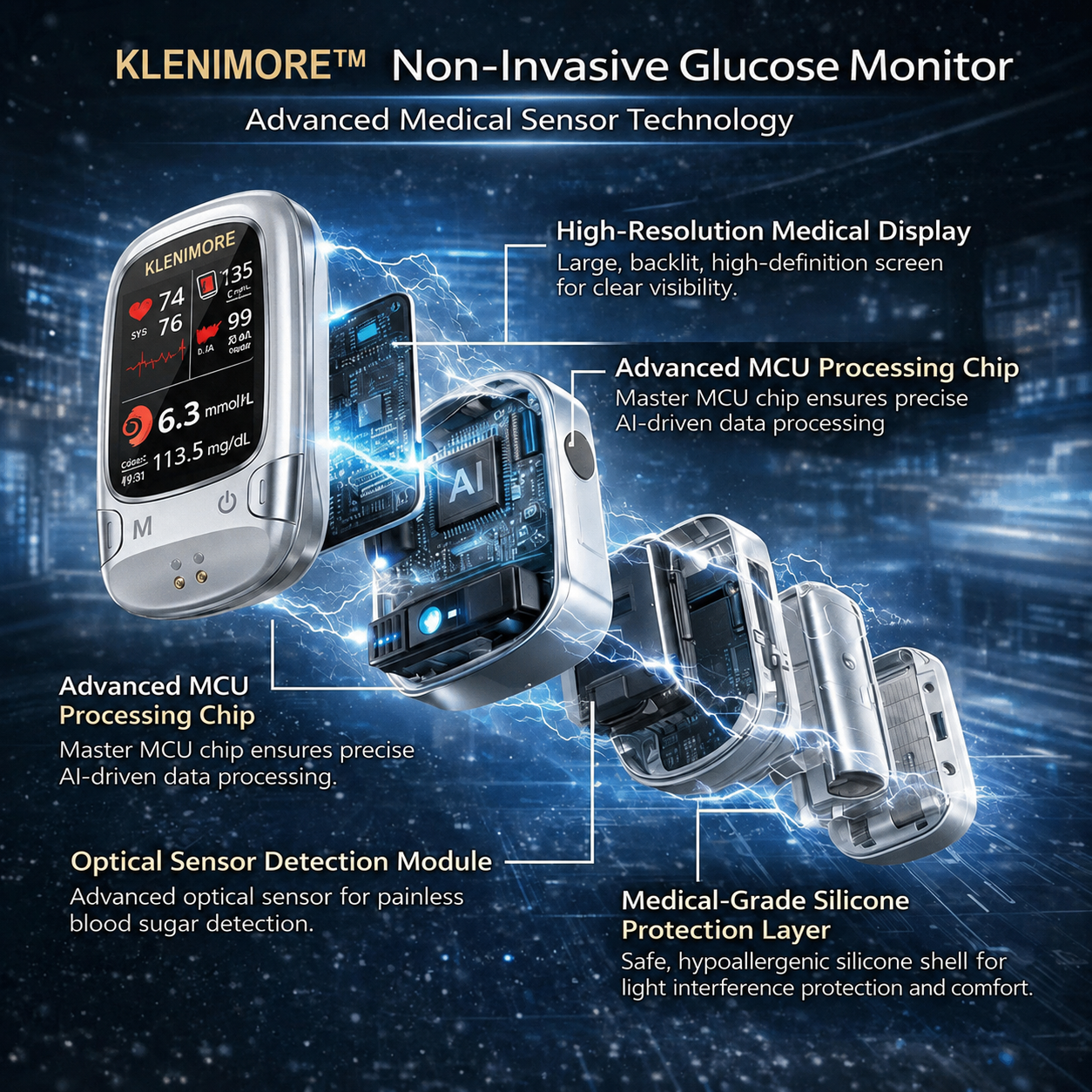 🔥Final 3 Hours: 70% OFF🏆Develops Newly Launched Non-Invasive Smart Blood Sugar Tracking Device✅