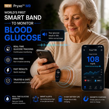 🎉 80% OFF Launch Offer🔥Pryxo™ M9 Non-Invasive Smart Band