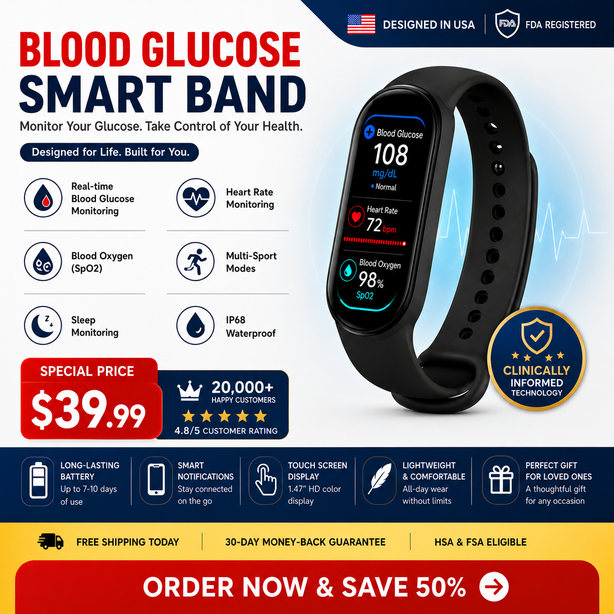 🎉 80% OFF Launch Offer🔥Pryxo™ M9 Non-Invasive Smart Band